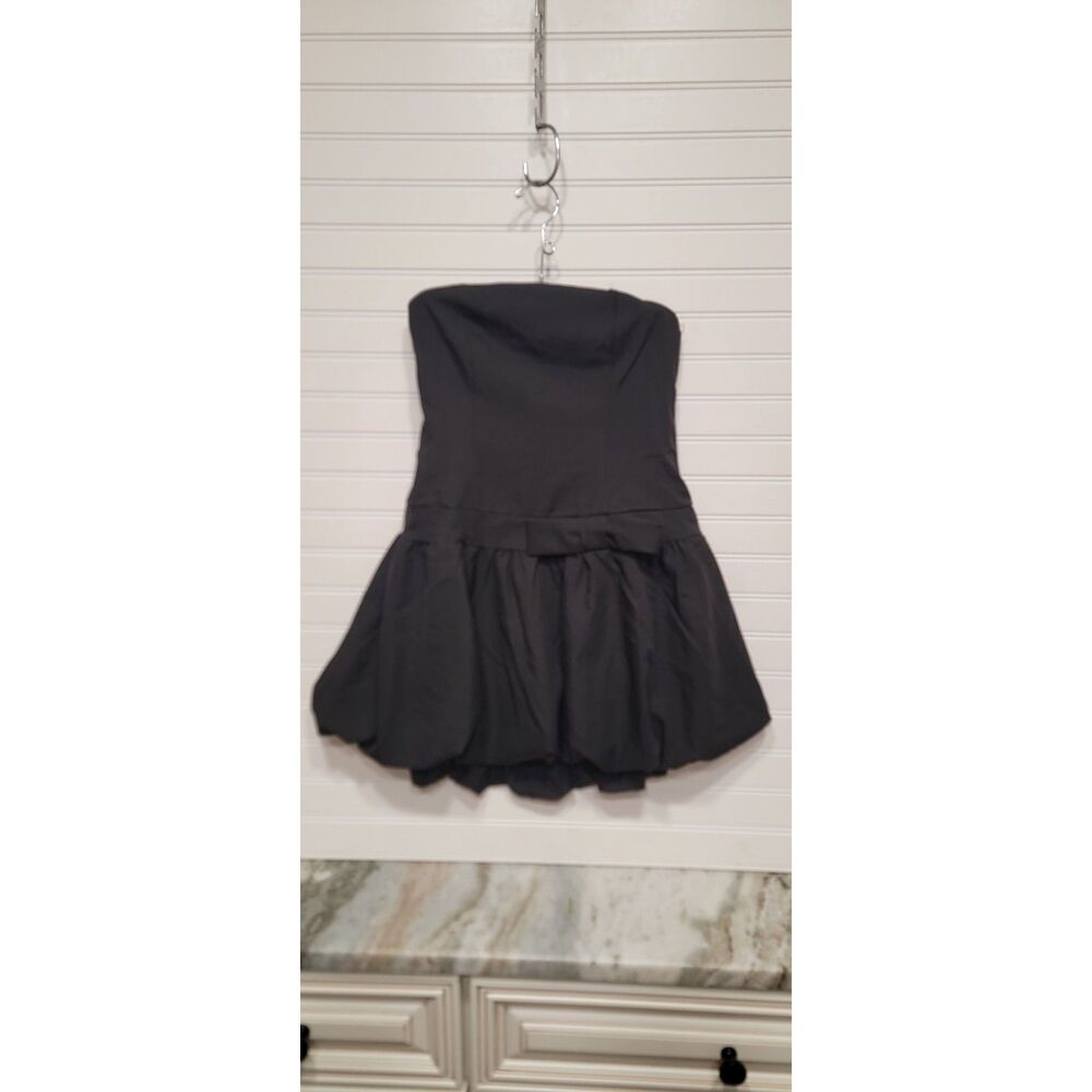 Full Tilt Womens Strapless Black Bow Bubble Dress Size M NWT